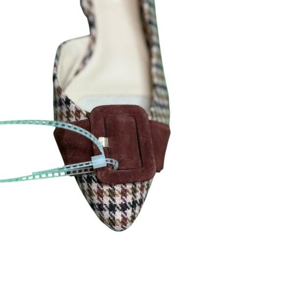 Alex Marie Houndstooth Ballet Flats with Suede Buckle Detail | Size 8.5 … - Picture 6 of 6